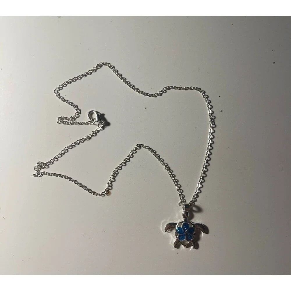 Silver Turtle Necklace